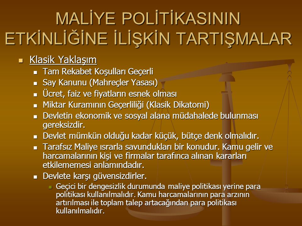 Mali Politikanın Ekonomik Etkileri